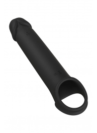 Черная насадка-удлинитель с вибрацией Vibrating Extender With Remote - Dream Toys - в Рязани купить с доставкой