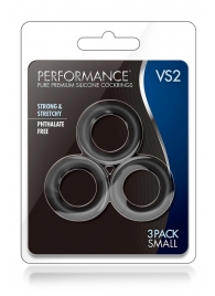 Набор из 3 черных эрекционных колец Black Small Penis Rings - Blush Novelties - в Рязани купить с доставкой