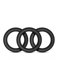 Набор из 3 черных эрекционных колец Black Small Penis Rings - Blush Novelties - в Рязани купить с доставкой