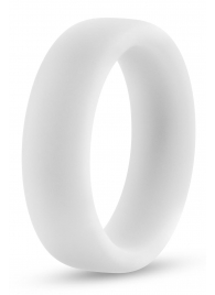 Белое люминесцентное эрекционное кольцо Silicone Glo Cock Ring - Blush Novelties - в Рязани купить с доставкой