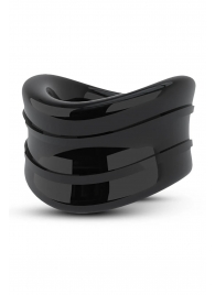 Черное эрекционное кольцо на мошонку Beef Ball Stretcher Snug - Blush Novelties - в Рязани купить с доставкой