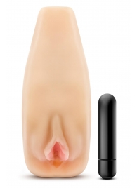 Мастурбатор-вагина с вибрацией Soft   Wet Natasha Realistic Beige Masturbator - Blush Novelties - в Рязани купить с доставкой