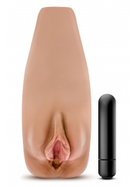 Маструбатор-вагина с вибрацией Soft   Wet Renata Realistic Tan Masturbator - Blush Novelties - в Рязани купить с доставкой