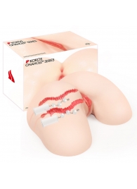 Мастурбатор-полуторс с двойным слоем материала и вибрацией Vanilla Onahole - KOKOS - в Рязани купить с доставкой