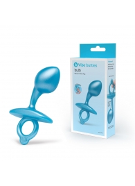 Голубая анальная пробка для массажа простаты Bulb Silicone Prostate Plug - 10,7 см. - b-Vibe - в Рязани купить с доставкой
