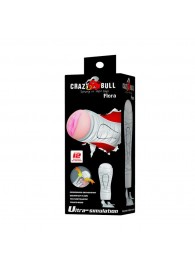 Мастурбатор-вагина Flora White с присоской и 12 режимами вибрации - Baile - в Рязани купить с доставкой