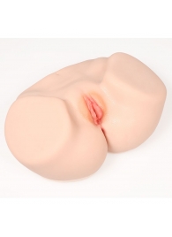 Телесный полуторс с двойным слоем материала и вибрацией Vanilla Onahole Real Vagina - KOKOS - в Рязани купить с доставкой