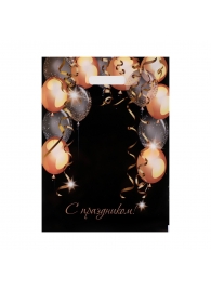 Пакет с вырубной ручкой и принтом в виде шариков (30х40 см) - Сима-Ленд - купить с доставкой в Рязани