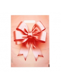 Пакет с принтом в виде банта с вырубной ручкой (30х40 см) - Сима-Ленд - купить с доставкой в Рязани