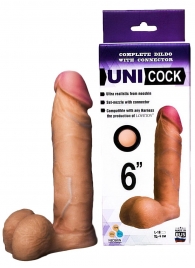 Насадка для страпона фаллической формы UNICOCK 6  - 18 см. - LOVETOY (А-Полимер) - купить с доставкой в Рязани