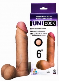 Насадка для страпона фаллической формы UNICOCK 6  - 18 см. - LOVETOY (А-Полимер) - купить с доставкой в Рязани