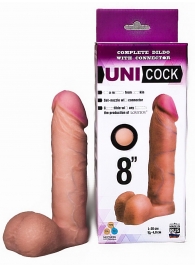 Фаллическая насадка для страпона UNICOCK 8  - 20 см. - LOVETOY (А-Полимер) - купить с доставкой в Рязани