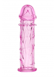Розовая насадка фаллической формы - 12,5 см. - A-toys - в Рязани купить с доставкой