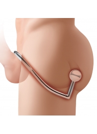 Кольцо на пенис с анальным стимулятором Stainless Steel Anal Hook   Cock Ring - BlueLine - в Рязани купить с доставкой