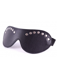 Черная маска с декором - БДСМ Арсенал - купить с доставкой в Рязани