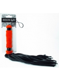 Нежная плеть с красным мехом BDSM Light - 43 см. - БДСМ Арсенал - купить с доставкой в Рязани
