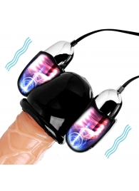 Черная стимулирующая насадка для головки полового члена Multi Speed Vibrating Penis Head Teaser - XR Brands - в Рязани купить с доставкой