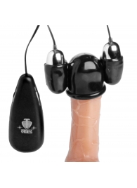 Черная стимулирующая насадка для головки полового члена Multi Speed Vibrating Penis Head Teaser - XR Brands - в Рязани купить с доставкой