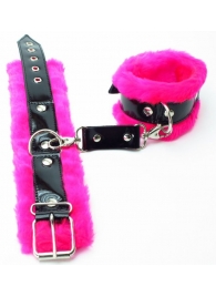 Оковы на ноги с розовым мехом BDSM Light - БДСМ Арсенал - купить с доставкой в Рязани