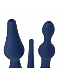 Набор из 3 универсальных насадок для анального душа Universal 3 Piece Silicone Enema Attachment Set - XR Brands - купить с доставкой в Рязани