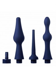 Набор из 3 универсальных насадок для анального душа Universal 3 Piece Silicone Enema Attachment Set - XR Brands - купить с доставкой в Рязани