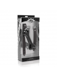 Черный кляп в форме косточки Hound Adjustable Dog Bone Gag - XR Brands - купить с доставкой в Рязани