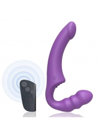 Фиолетовый безремневой страпон Straples Strap-On Dildo - Erokay - купить с доставкой в Рязани