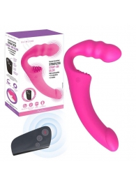 Розовый безремневой страпон Straples Strap-On Dildo - Erokay - купить с доставкой в Рязани