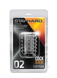 Прозрачная насадка на пенис с шишечками STAY HARD COCK SLEEVE 02 CLEAR - Blush Novelties - в Рязани купить с доставкой