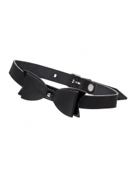 Черный кожаный чокер с бабочкой - Pecado - купить с доставкой в Рязани