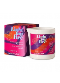 Массажная свеча Light My Fire Coconut с ароматом кокоса - 65 гр. - Love to Love - купить с доставкой в Рязани