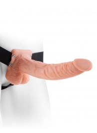 Полый страпон телесного цвета Hollow Strap-On with Balls - 24 см. - Pipedream - купить с доставкой в Рязани