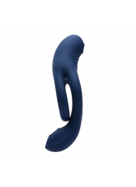 Синее эрекционное виброкольцо с двойным подхватом мошонки Ring Around The Rosy - Zero Tolerance - в Рязани купить с доставкой