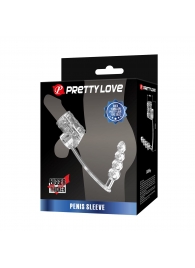 Прозрачная насадка на пенис и мошонку с анальным стимулятором Rilley - Baile - в Рязани купить с доставкой