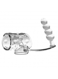 Прозрачная насадка на пенис и мошонку с анальным стимулятором Rilley - Baile - в Рязани купить с доставкой