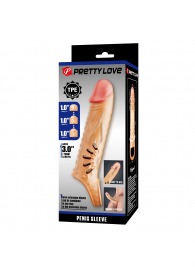 Телесная удлиняющая насадка на пенис с подхватом мошонки - Baile - в Рязани купить с доставкой