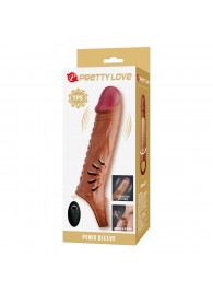 Коричневая вибронасадка с подхватом мошонки и пультом ДУ - Baile - в Рязани купить с доставкой