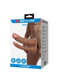 Реалистичная полая насадка на член для двойного проникновения Yairon - 17,5 см. - Baile - купить с доставкой в Рязани