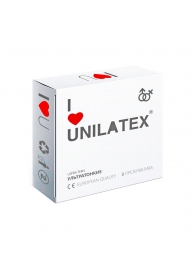 Ультратонкие презервативы Unilatex Ultra Thin - 3 шт. - Unilatex - купить с доставкой в Рязани