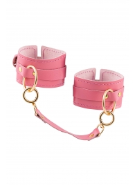 Розовые однослойные кожаные оковы - Pecado - купить с доставкой в Рязани