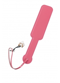 Розовый кожаный пэддл - 37 см. - Pecado - купить с доставкой в Рязани