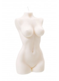Белая интерьерная свеча в форме женского торса - 850 гр. - Pecado - купить с доставкой в Рязани