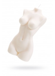 Белая интерьерная свеча в форме женского торса - 850 гр. - Pecado - купить с доставкой в Рязани