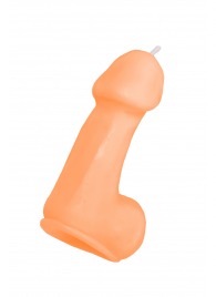 Оранжевая свеча в форме пениса - 47 гр. - Pecado - купить с доставкой в Рязани