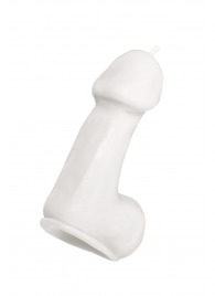 Белая свеча в форме пениса - 47 гр. - Pecado - купить с доставкой в Рязани