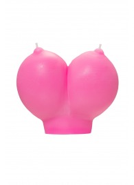 Розовая свеча «Сиськи» - 150 гр. - Pecado - купить с доставкой в Рязани