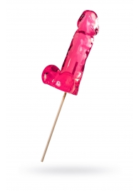 Розовый леденец в форме члена со вкусом айриш крим - 173 гр. - Sosuчki - купить с доставкой в Рязани