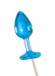 Голубой леденец в форме анальной пробки со вкусом блю кюрасао - 29 гр. - Sosuчki - купить с доставкой в Рязани
