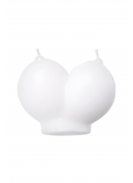 Белая сувенирная свеча «Сиськи» - Pecado - купить с доставкой в Рязани