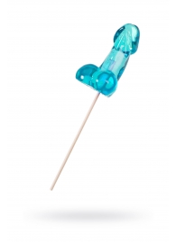 Голубой леденец в форме члена со вкусом блю кюрасао - 80 гр. - Sosuчki - купить с доставкой в Рязани